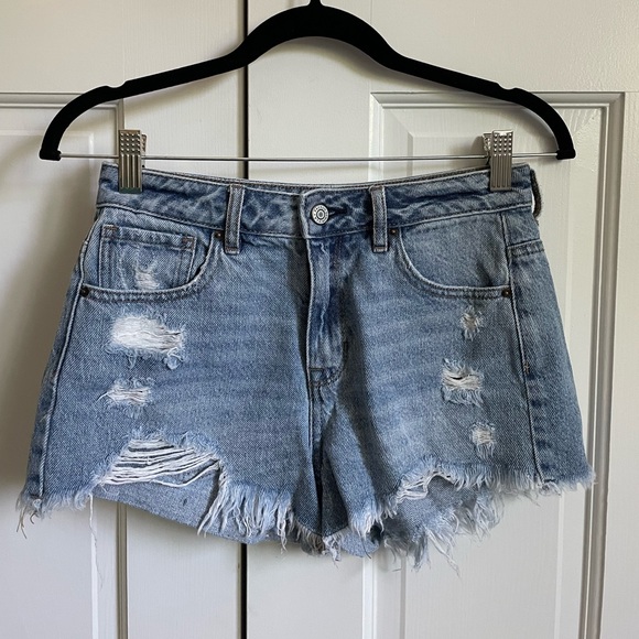 PacSun Pants - PacSun Blue High Waisted Denim Festival Shorts